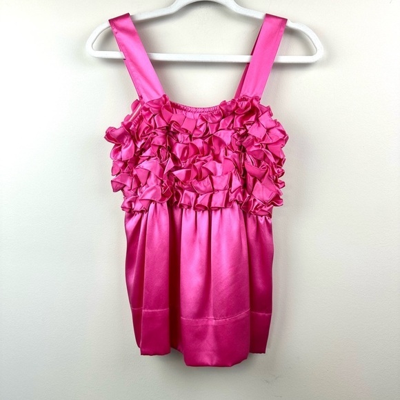 SEE by CHLOE - 100% Silk Ruffle Top Size 8 NWT - Picture 1 of 11